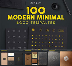 100个现代通用类标志(含EPS/AI/PSD三种格式)：100 Modern Minimal Logo Templates